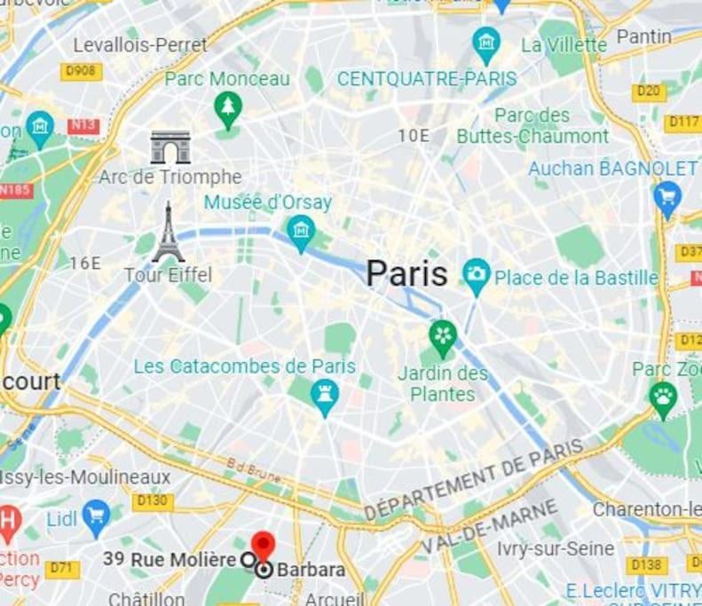 Magnifique Duplex 45 M2 Aux Portes De Paris Metro Barbara A 30Mn Expo Porte De Versailles موروج المظهر الخارجي الصورة